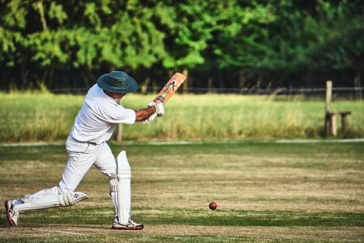 Cricketer playing a batting shot - Cricket collection