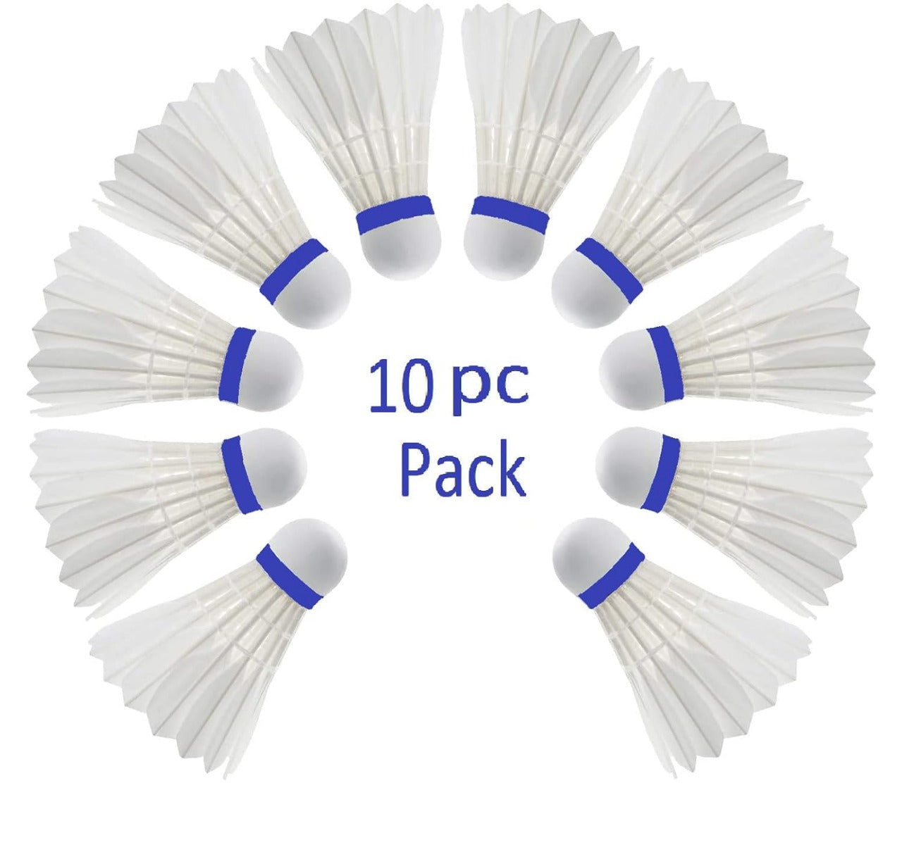 Feather shuttlecock pack of 10 white