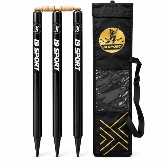 Cricket Wooden Stump Set with Carry Bag (Full Size)