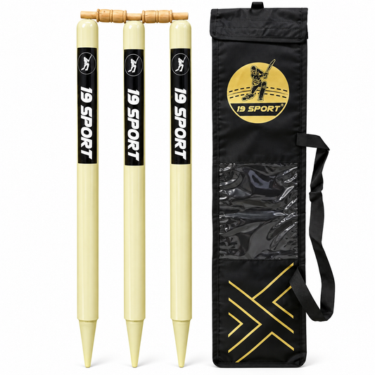 Cricket Wooden Stump Set with Carry Bag (Full Size)
