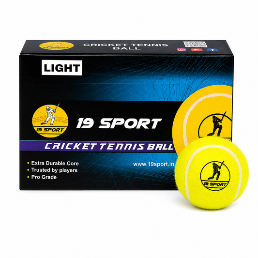 19 Sport Yellow Cricket Tennis Ball (80-90 gm)