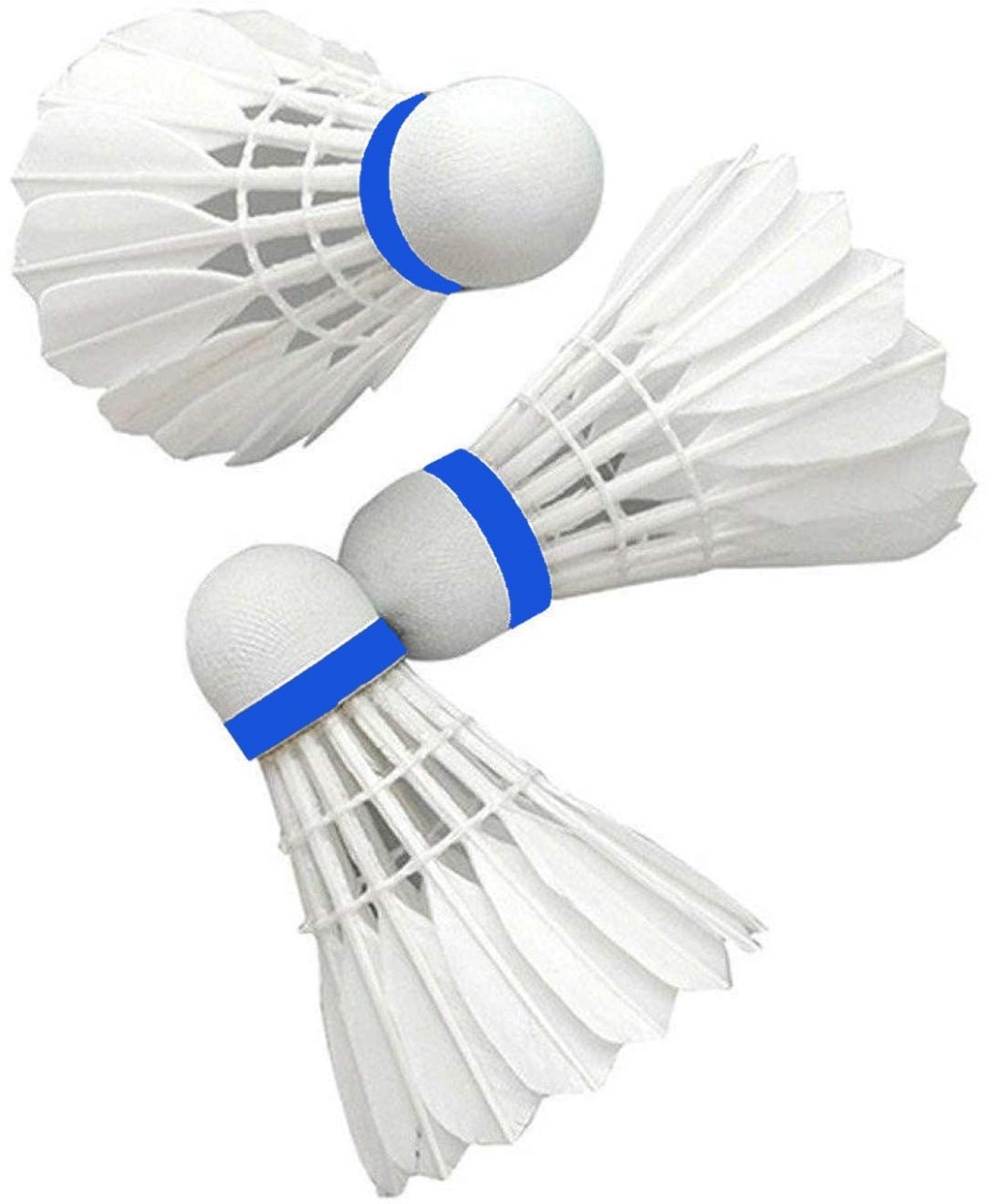 standard + feather shuttle cock, pack of 10 (white)