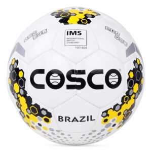 cosco leather brazil football, (size 5, white)